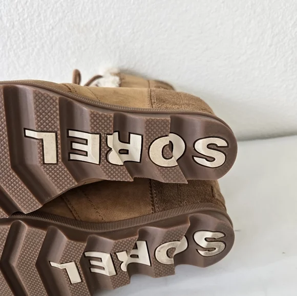 Sorel Joan Of Arctic Shearling Hidden Wedge II Lace-up Waterproof Boots Size 9 - Picture 12 of 16